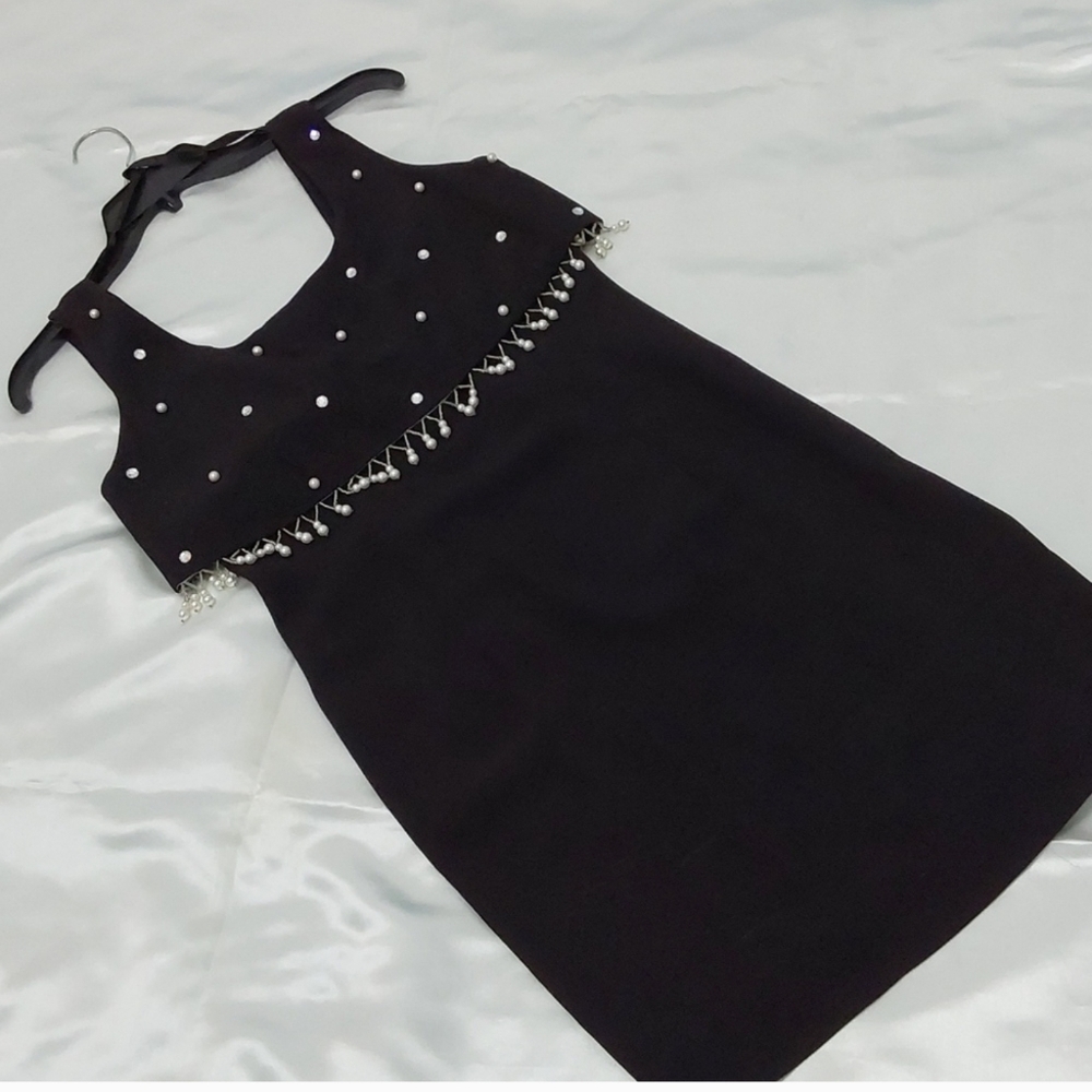 👋 FINAL MARKDOWN CLOSET CLOSING Party Dress Cocktail Size 4 LBD Donna Ricco